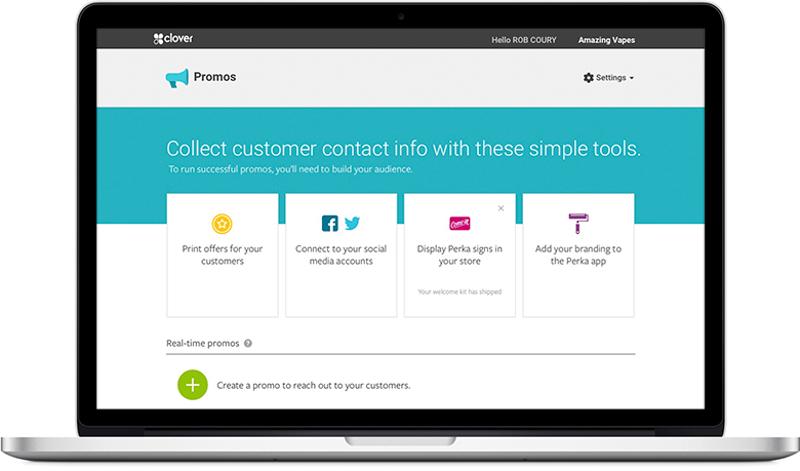 Clover Promo App on laptop
